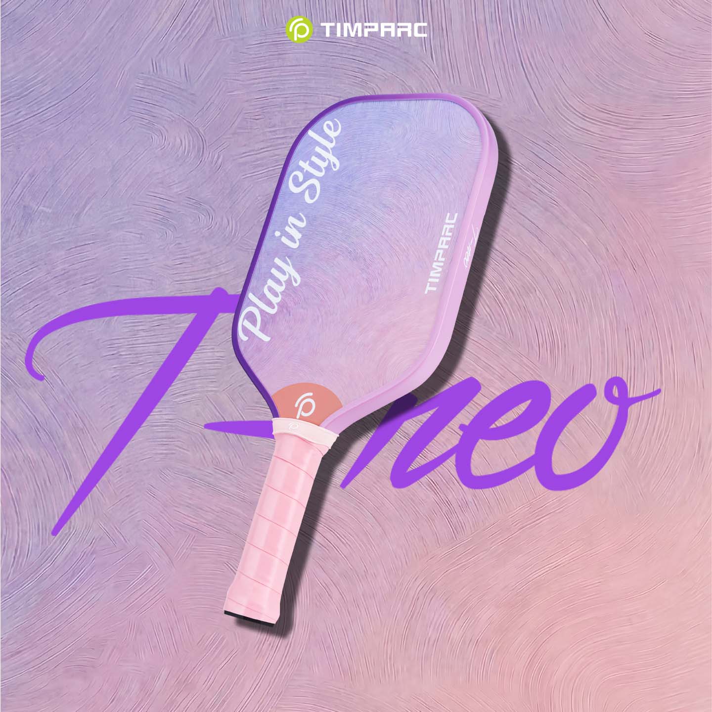 T-NEO Misty Pink Fashion Style PickleballPaddle,Thermoformed Carbon Fiber Pickleball Racketz
