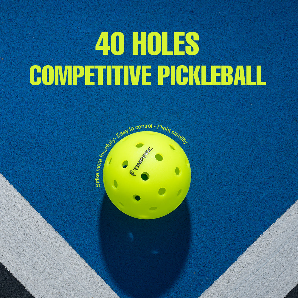Competitive Pickleball Ball | 40 - Hole , Competition-Specific Standard Pickleball Ball