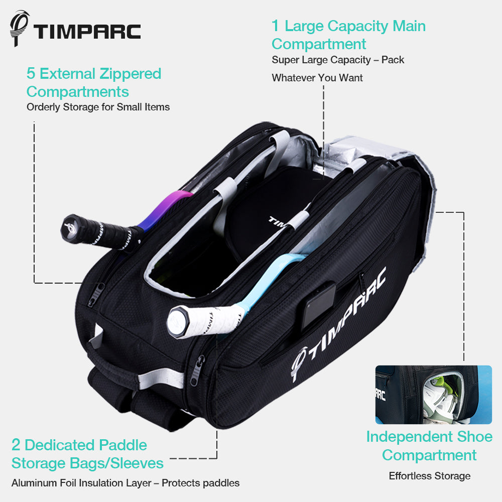 Multi-functional Portable Waterproof Pickleball Paddle Bag | Backpack Paddle | Travel Bag