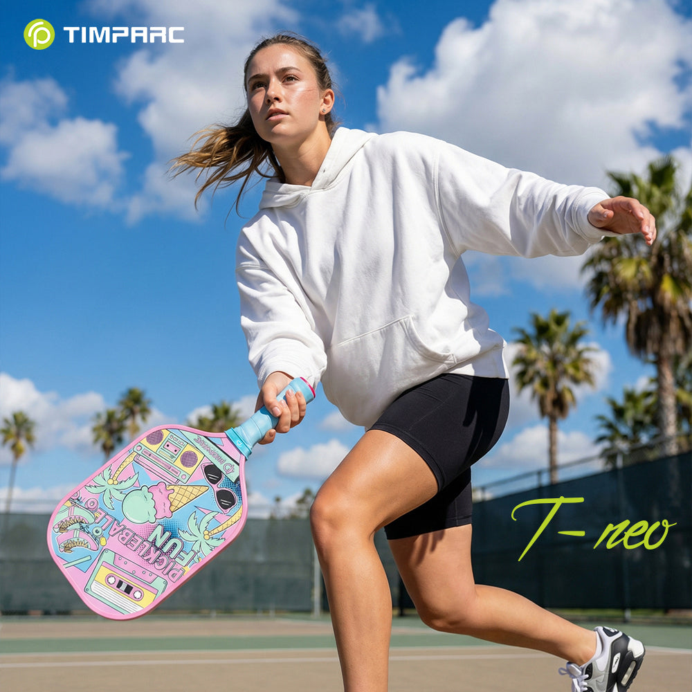 T-NEO West Coast Pickleball Paddle,Thermoformed FashionStyle Carbon Fiber Pickleball Racket