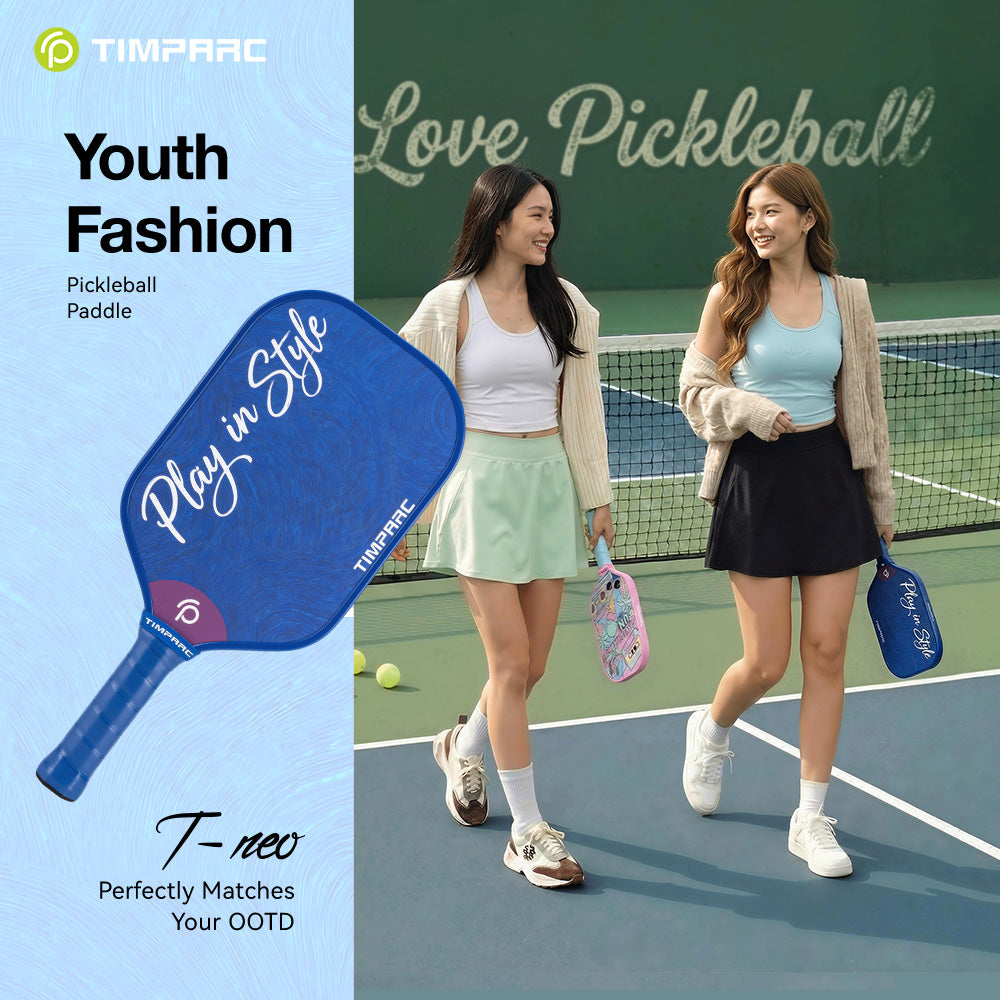 T-NEO Misty Blue 16MM Carbon Fiber T700 Pickleball PaddleFashion Style Pickleball Racket