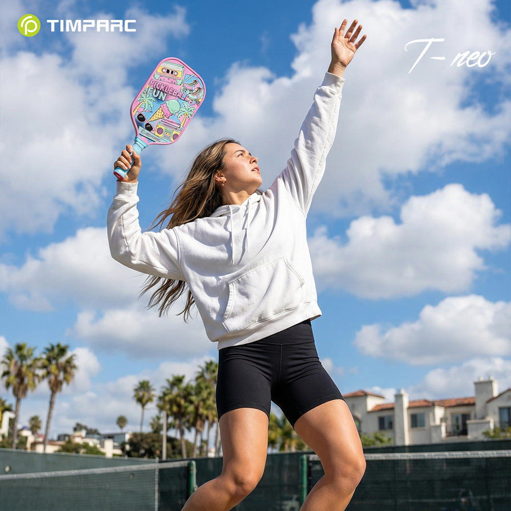 T-NEO West Coast Pickleball Paddle,Thermoformed FashionStyle Carbon Fiber Pickleball Racket