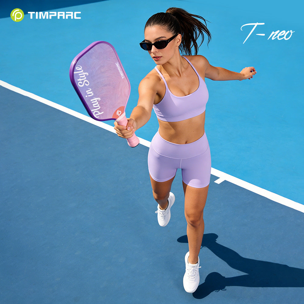 T-NEO Misty Pink Fashion Style PickleballPaddle,Thermoformed Carbon Fiber Pickleball Racketz